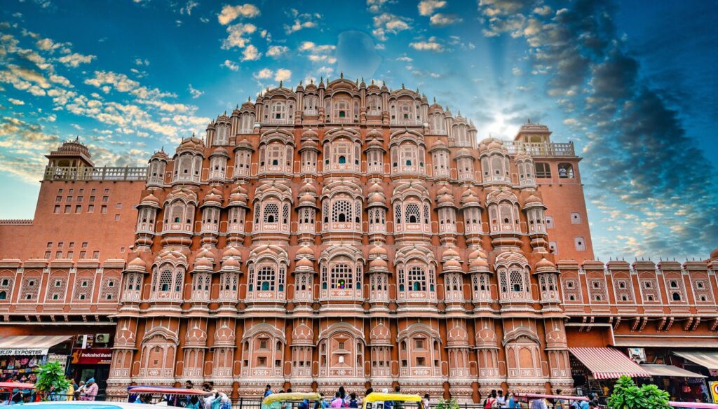 Hawa Mahal, the Palace of Winds, showcases stunning architecture in Jaipur, India.